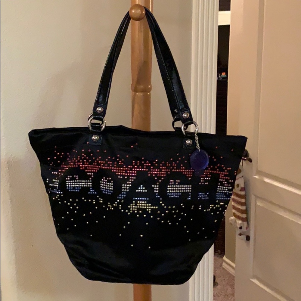 Black coach tote